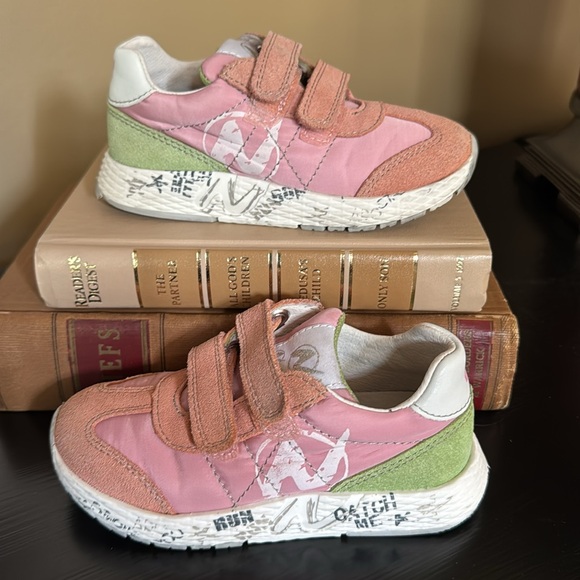 NATURINO Pink Kids Sneakers with Velcro Straps ~ Sz 25 (8T) - Picture 7 of 12
